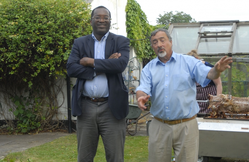 Tim Evans with Kwasi Kwarteng MP