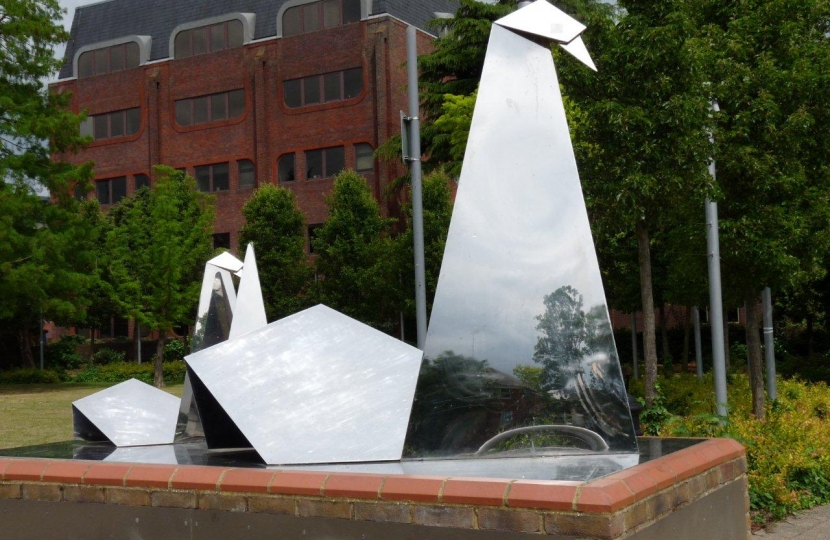 Staines swans sculpture