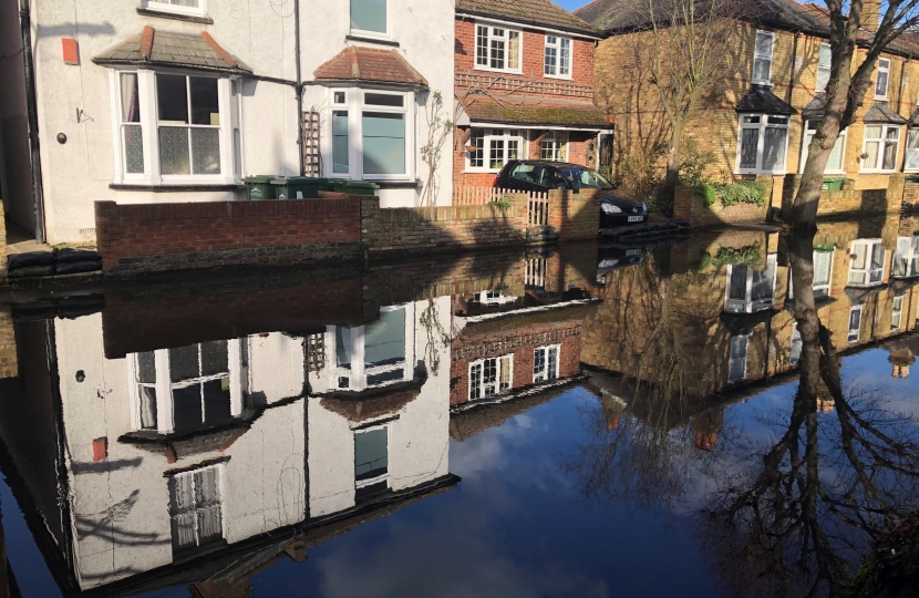 Flooded Guildford Street, Staines