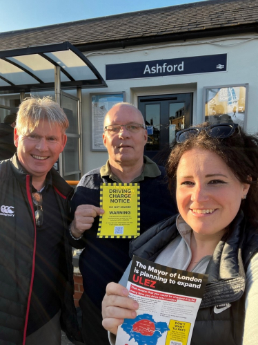 Campaigners Nick Gethin, Paul Woodward and Cllr Olivia Rybinski